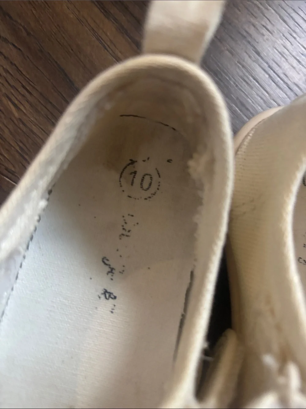 Cat & Jack Cream Canvas Mary Jane Shoes